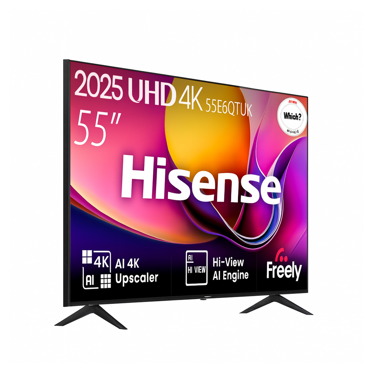 Hisense 55" 4K Ultra HD Smart TV (2025 Model) – UHD Display with Freely TV