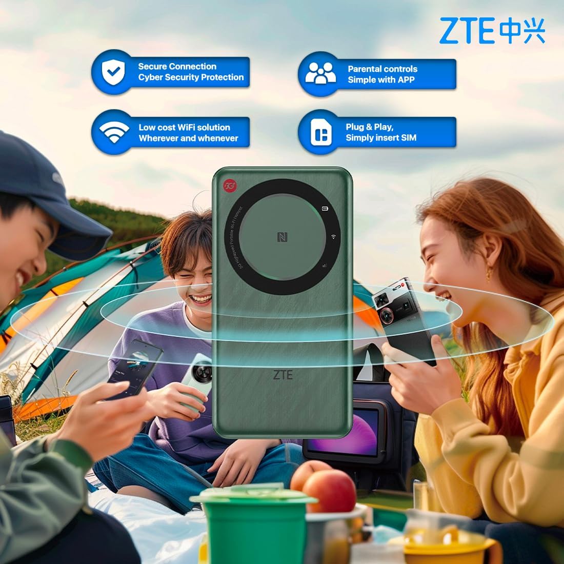 ZTE U30 AIR 5G Wi-Fi Pocket Router - eFones.com