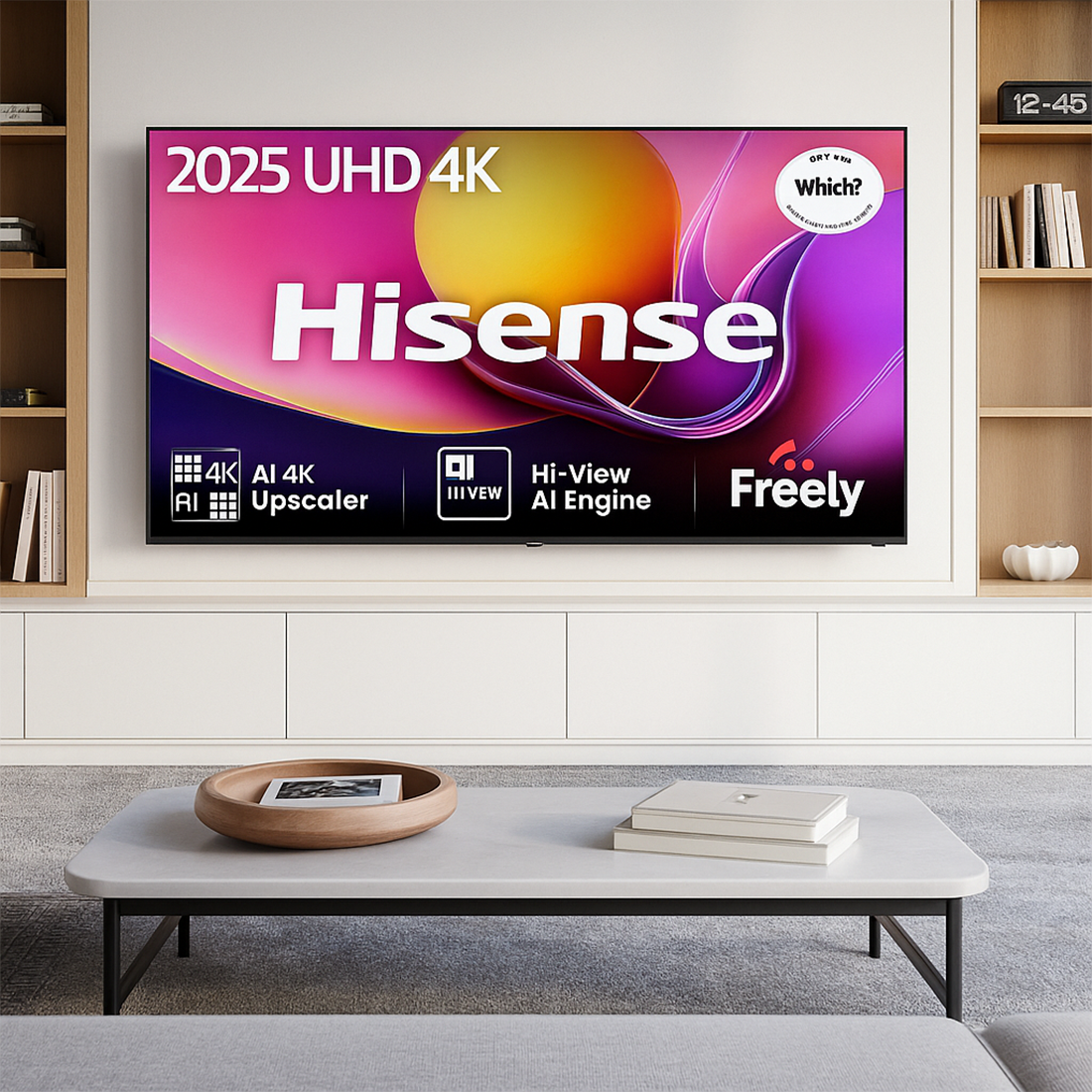 Hisense 50" 4K Ultra HD Smart TV (2025 Model) – AI TV with Freely, Disney+, YouTube & Netflix