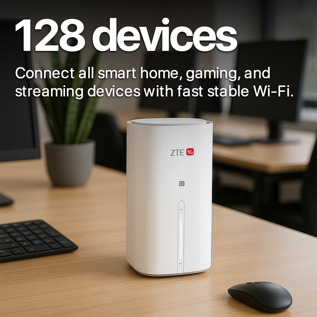 ZTE G5 WiFi 7 5G Router, 3600 Mbps Ultra Fast Home & Office Internet