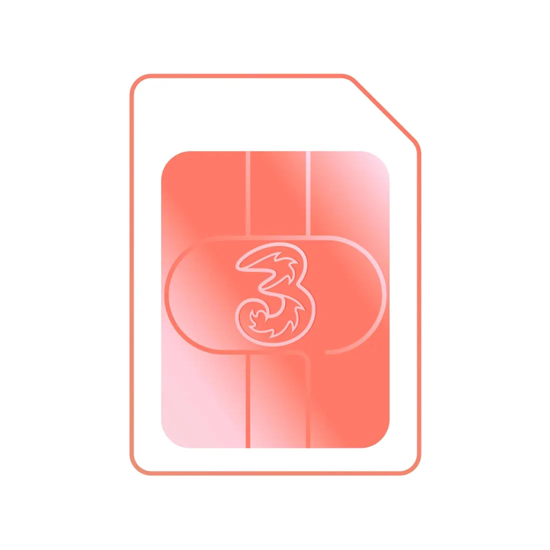 Three preloaded data SIM card shown for use with mobile WiFi hotspot