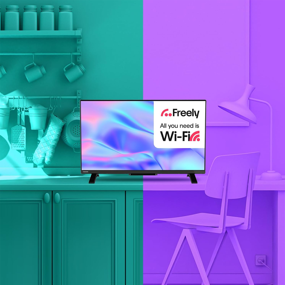 Toshiba 32" Smart HD Ready HDR QLED TV – Freely TV (2025 Model)