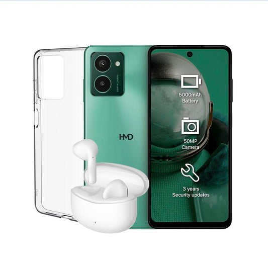 HMD Pulse Pro 4G + Clear Case + Earbuds