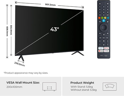 Haier H43S80GUF 43" QLED 4K Ultra HD Smart TV with Fire TV & Freely