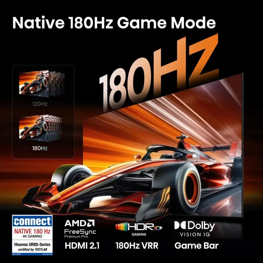 65 '' 65UR8STUK | RGB MiniLED Smart TV 4K 180 Hz