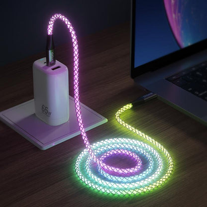 RGB Color Charging Cable (Type-C to Type-C)