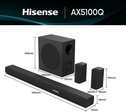Hisense AX5100Q 5.1 Channel Soundbar