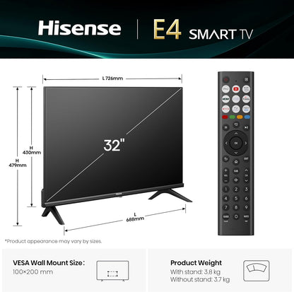 Hisense 32" E4Q HD Smart TV – 32E4QTUK
