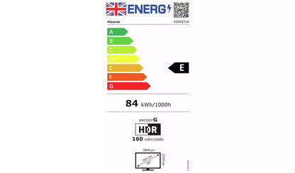 Hisense 65" E8Q Mini-LED 4K Ultra HD 144Hz Smart TV – 65E8QTUK