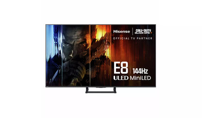 Hisense 65" E8Q Mini-LED 4K Ultra HD 144Hz Smart TV – 65E8QTUK