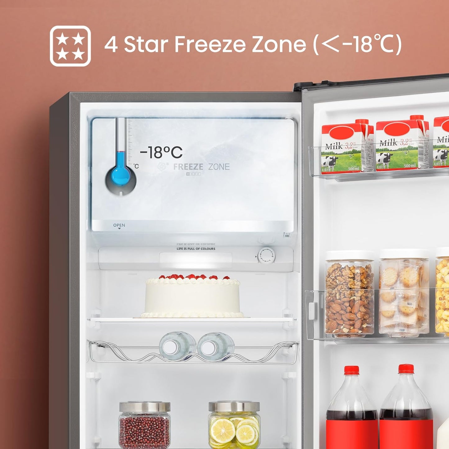 Hisense RR220D4BDE Freestanding Tall Fridge