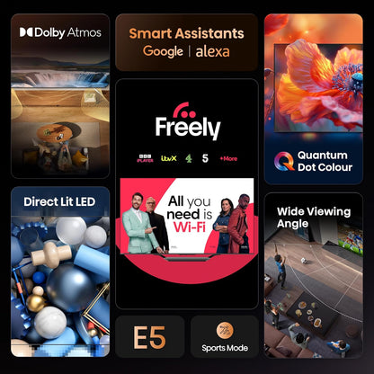 Hisense 32" E5Q Hi-QLED FHD Smart TV – 32E5QTUK
