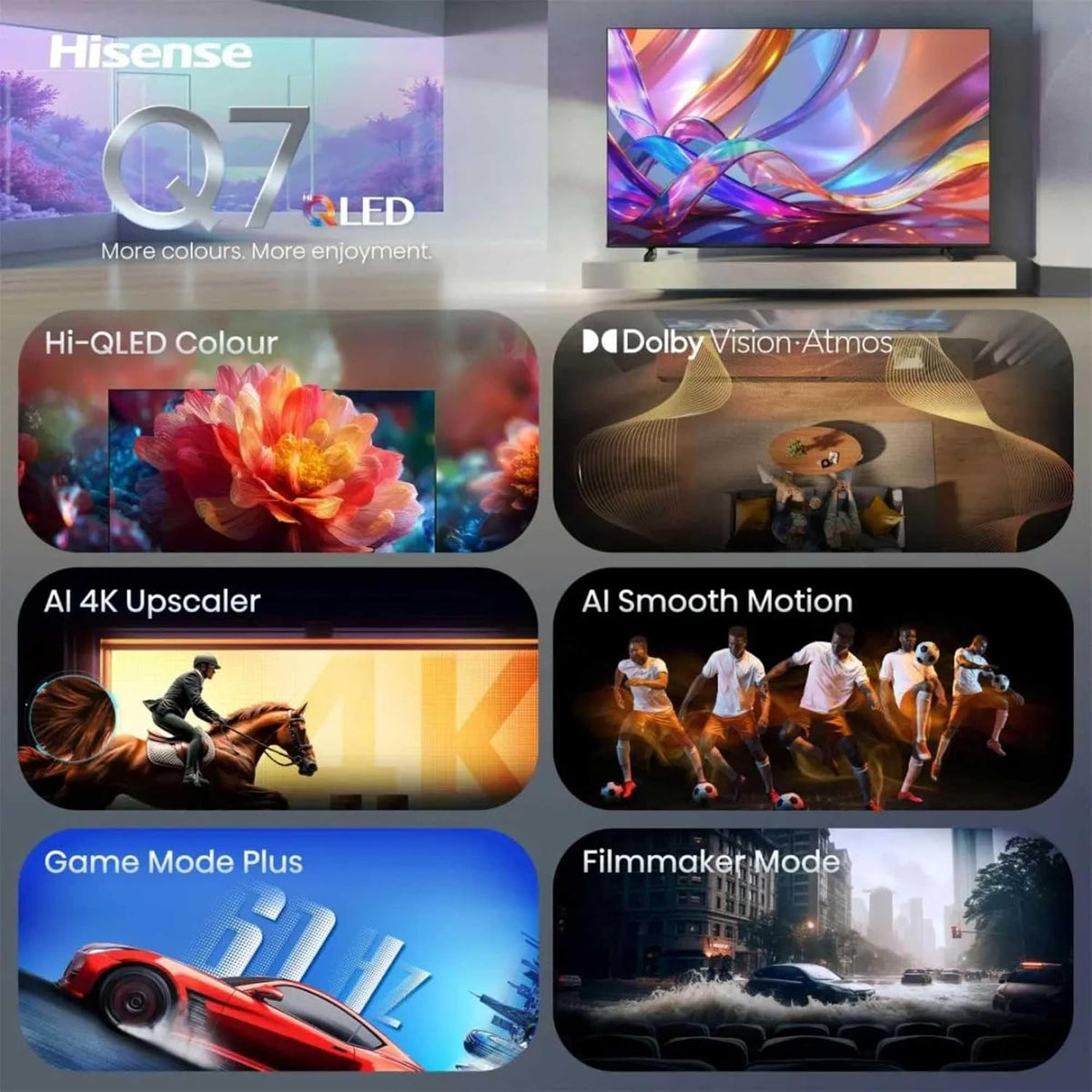 Hisense 65Q7STUK 65" Hi-QLED 4K Smart TV (2026)