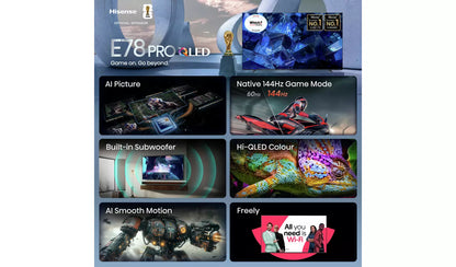 Hisense 2026 100" E78STUK PRO Hi-QLED 4K Ultra HD 144Hz Smart TV – 100E78STUK PRO