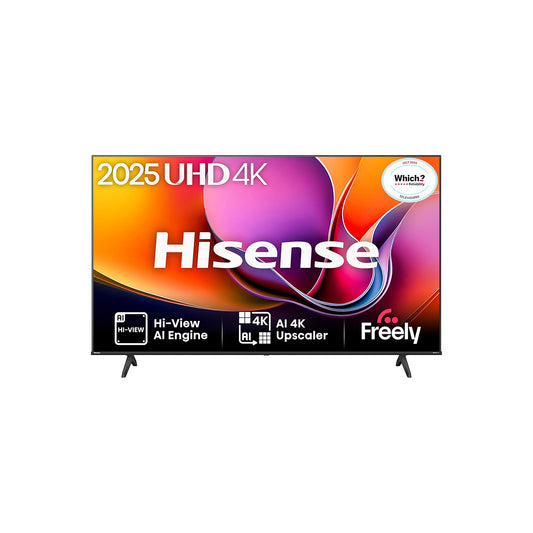 Hisense 50" 4K Ultra HD Smart TV (2025 Model) – AI TV with Freely, Disney+, YouTube & Netflix