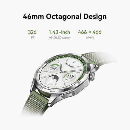 Huawei Watch GT4 46mm - Green Woven Strap