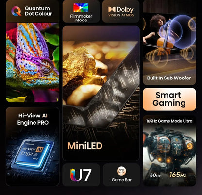 Hisense 100" U7Q Mini-LED 4K Ultra HD 144Hz Smart TV – 100U7QTUK