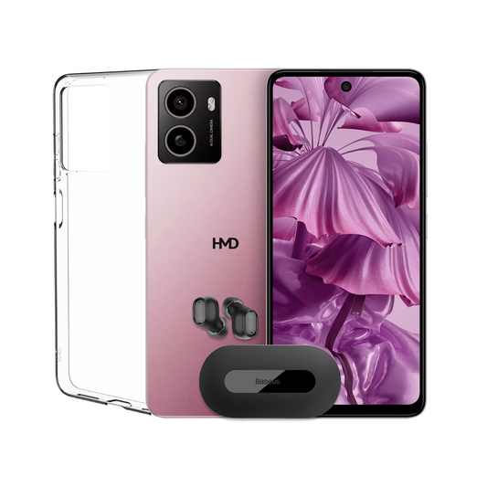 HMD Pulse  4G + Clear Case + Earbuds Bundle