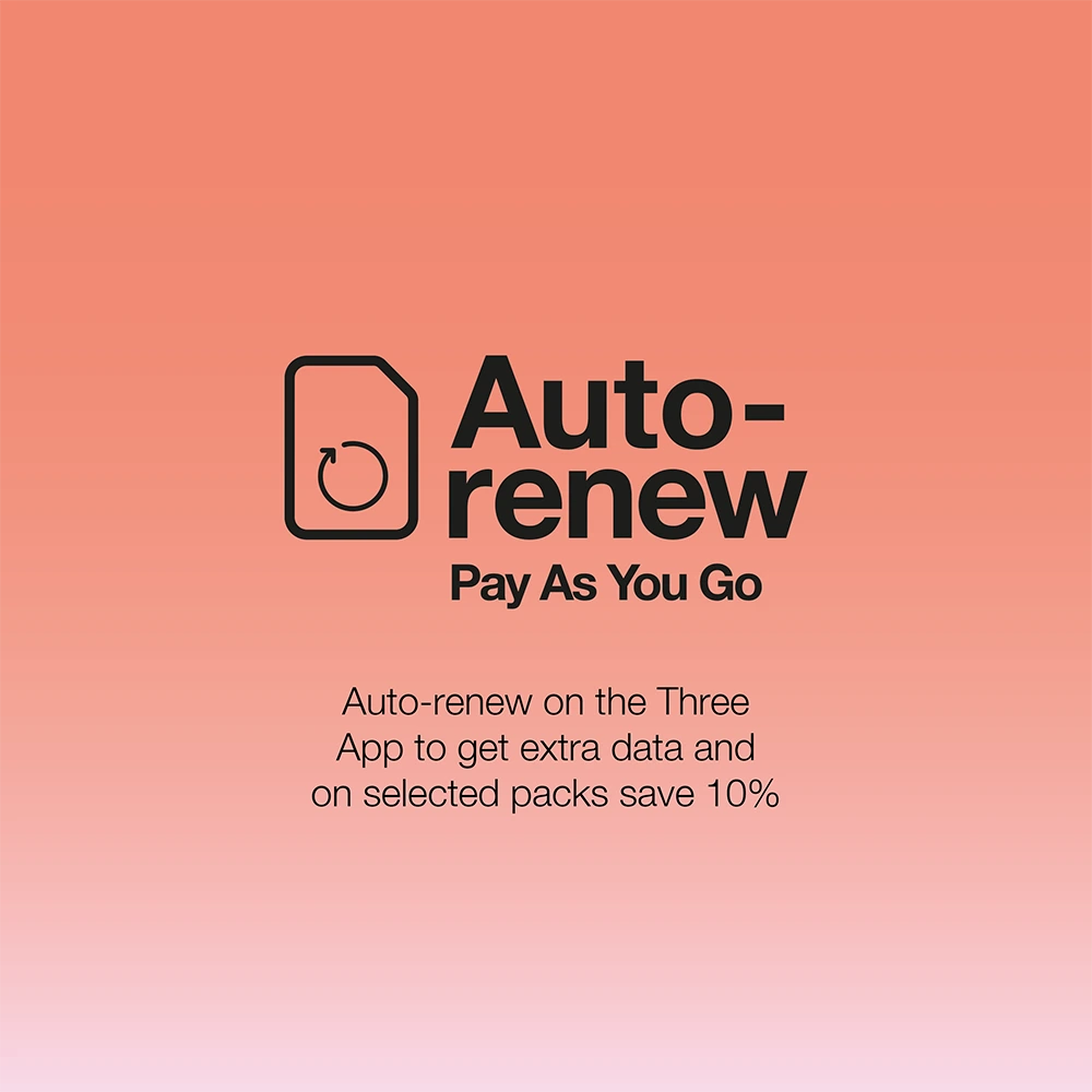 Three Mobile Broadband SIM Card | 24GB Data | Pay As You Go