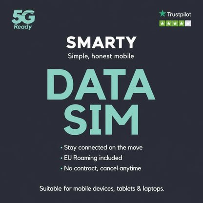 SMARTY SIM Card | No Contract SIM Only Plan | 5G Ready