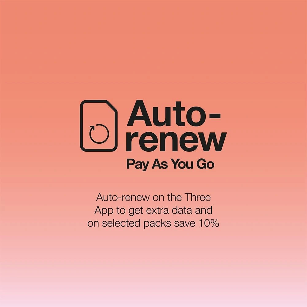 Three Mobile PAYG Voice SIM Pack | 100GB | £15