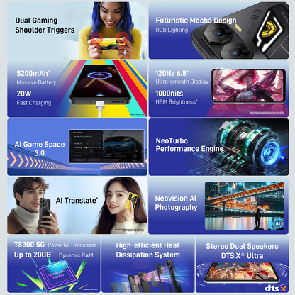 ZTE Nubia Neo 3 5G, 8+256GB - Gaming Smartphone