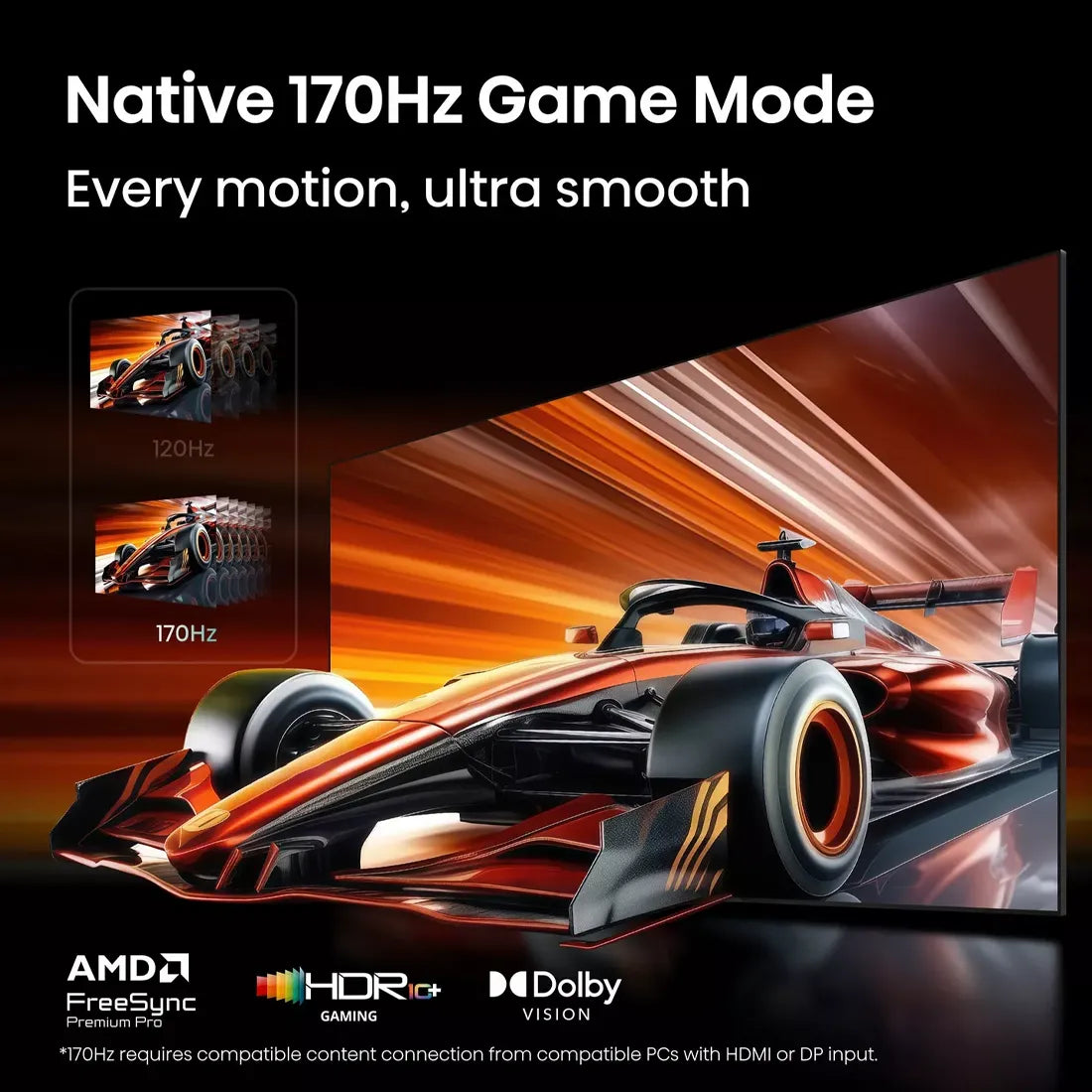 Hisense 65" 65UR9STUK | RGB MiniLED Smart TV 4K 170Hz