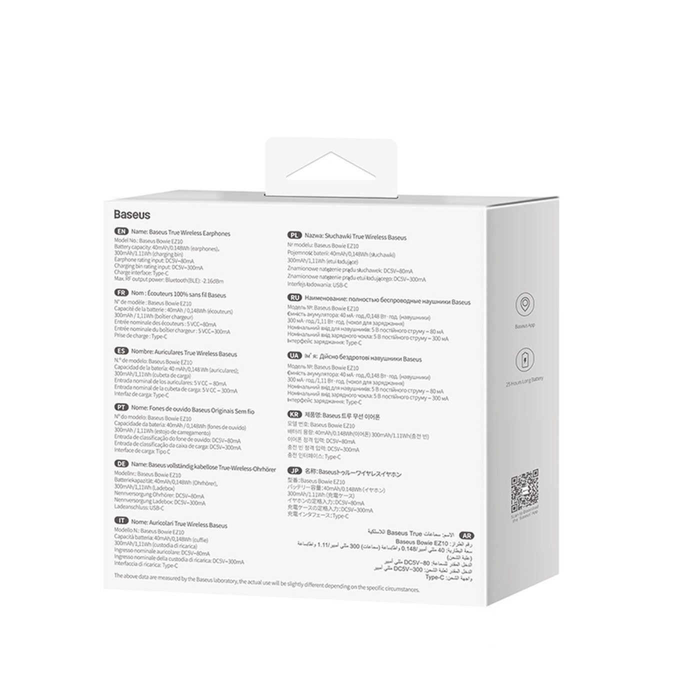 Baseus Bowie EZ10 Product Specifications