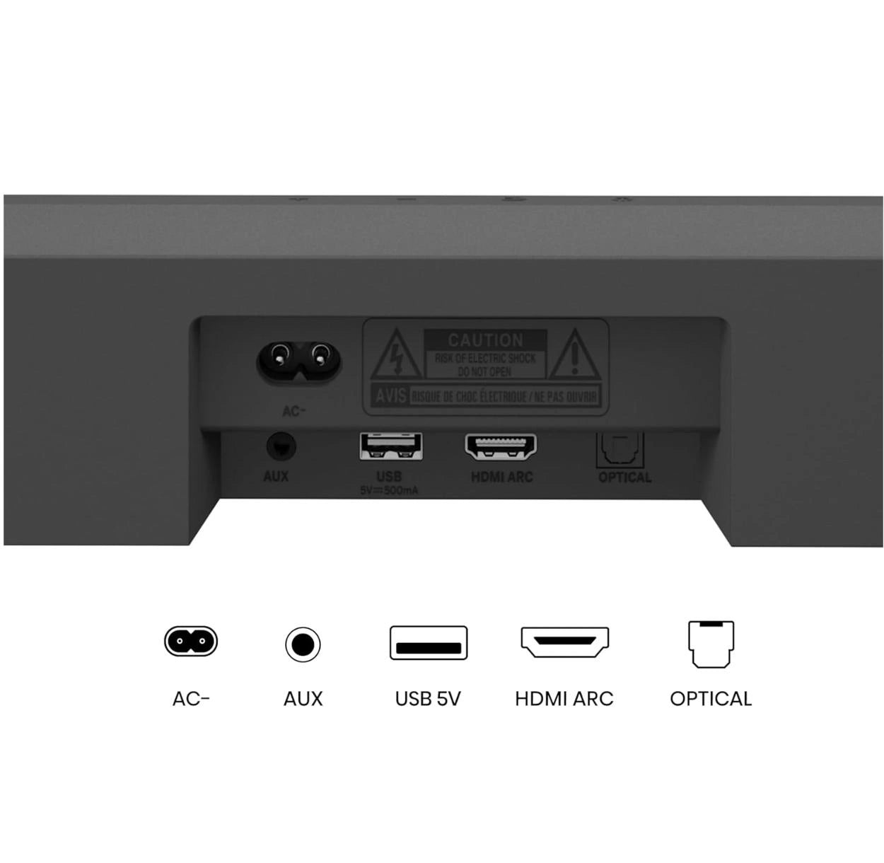 Hisense HS2100 2.1 Channel Soundbar | 240W, Dolby Audio, DTS Virtual:X, Wireless Subwoofer