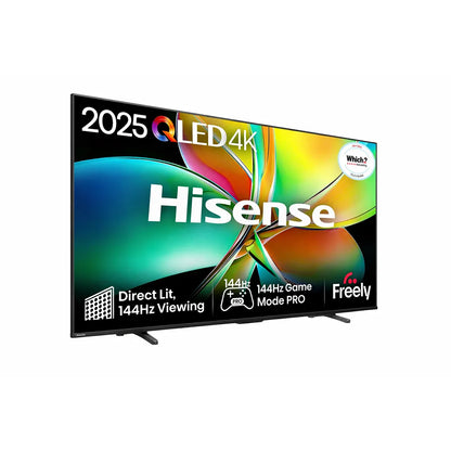 Front view of the Hisense 100" E78Q PRO QLED 4K Smart TV on its stand.