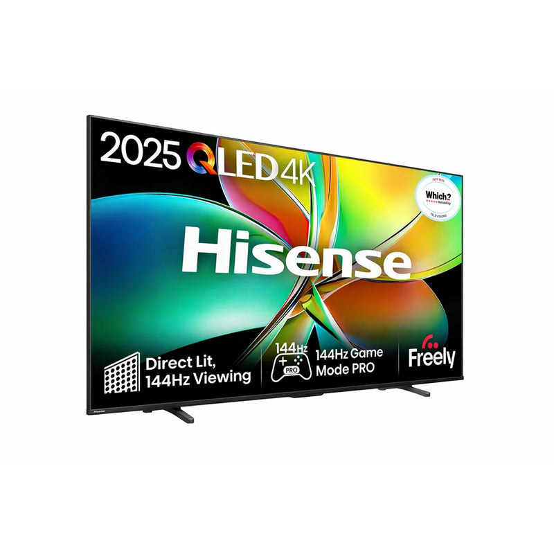 Front view of the Hisense 100" E78Q PRO QLED 4K Smart TV on its stand.