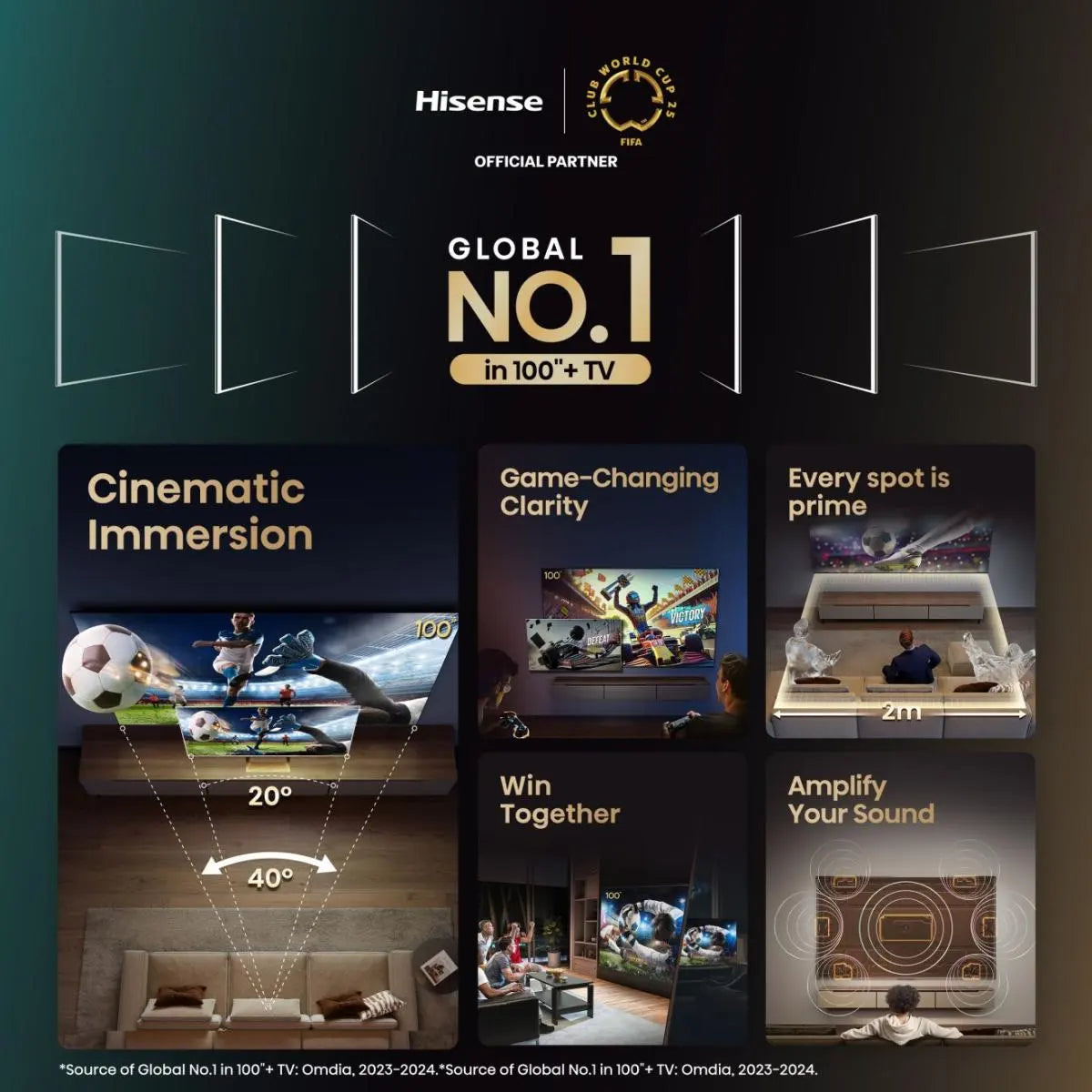 Hisense 100U7QTUK Hi-View AI Engine Pro