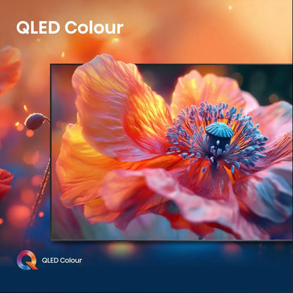 Close-up image demonstrating QLED colour technology on Hisense 32 inch A5Q Smart TV for vivid colour reproduction