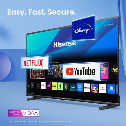 Built-in streaming apps interface on Hisense 32 inch A5Q QLED Smart TV with VIDAA Smart OS and popular apps