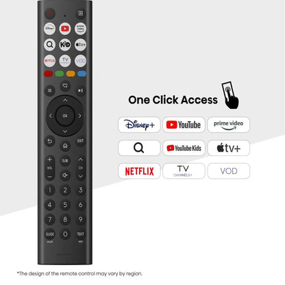 Hisense Smart TV remote control with one click access to streaming apps