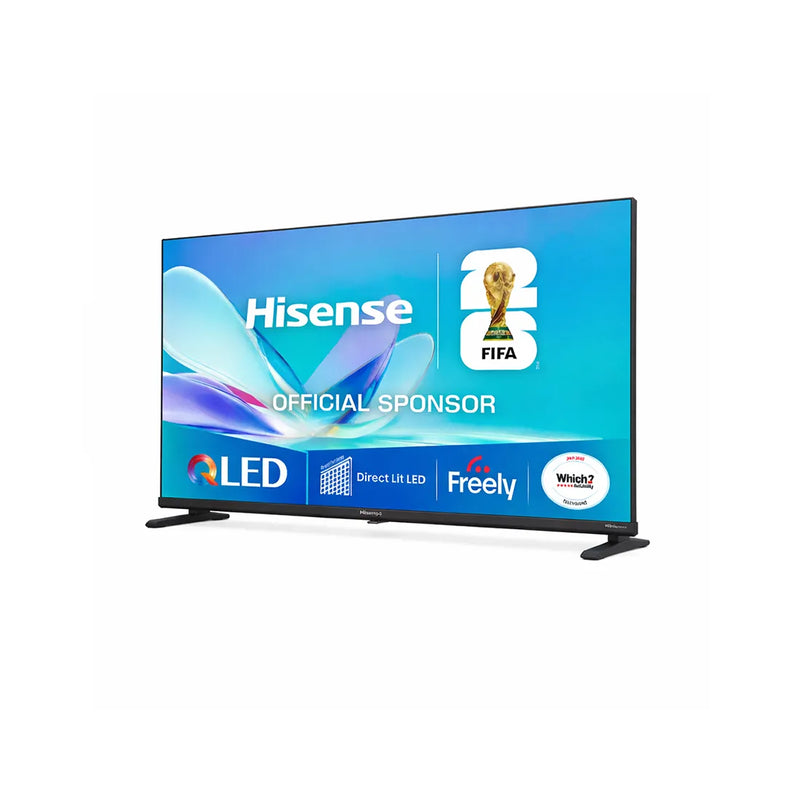 Hisense QLED TV with FIFA branding on a white background