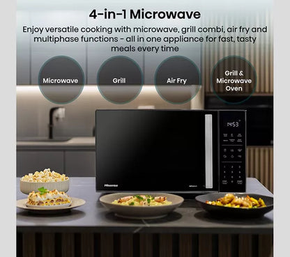 Hisense 4-in-1 microwave with microwave, grill, air fry and multiphase cooking functions