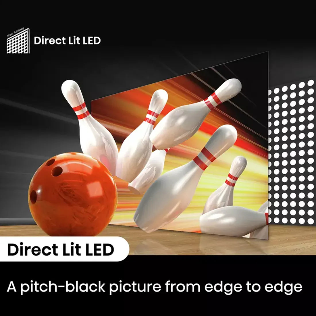 Direct lit LED backlight technology on Hisense 40 inch E5 QLED Smart TV