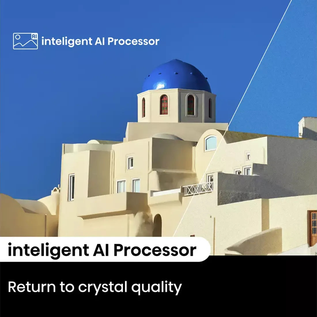 Intelligent AI processor enhancing picture quality on Hisense 40 inch E5 QLED Smart TV