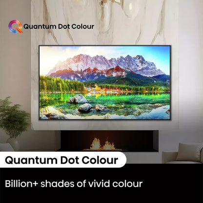 Quantum dot colour display showing vivid colours on Hisense 40 inch E5 QLED Smart TV