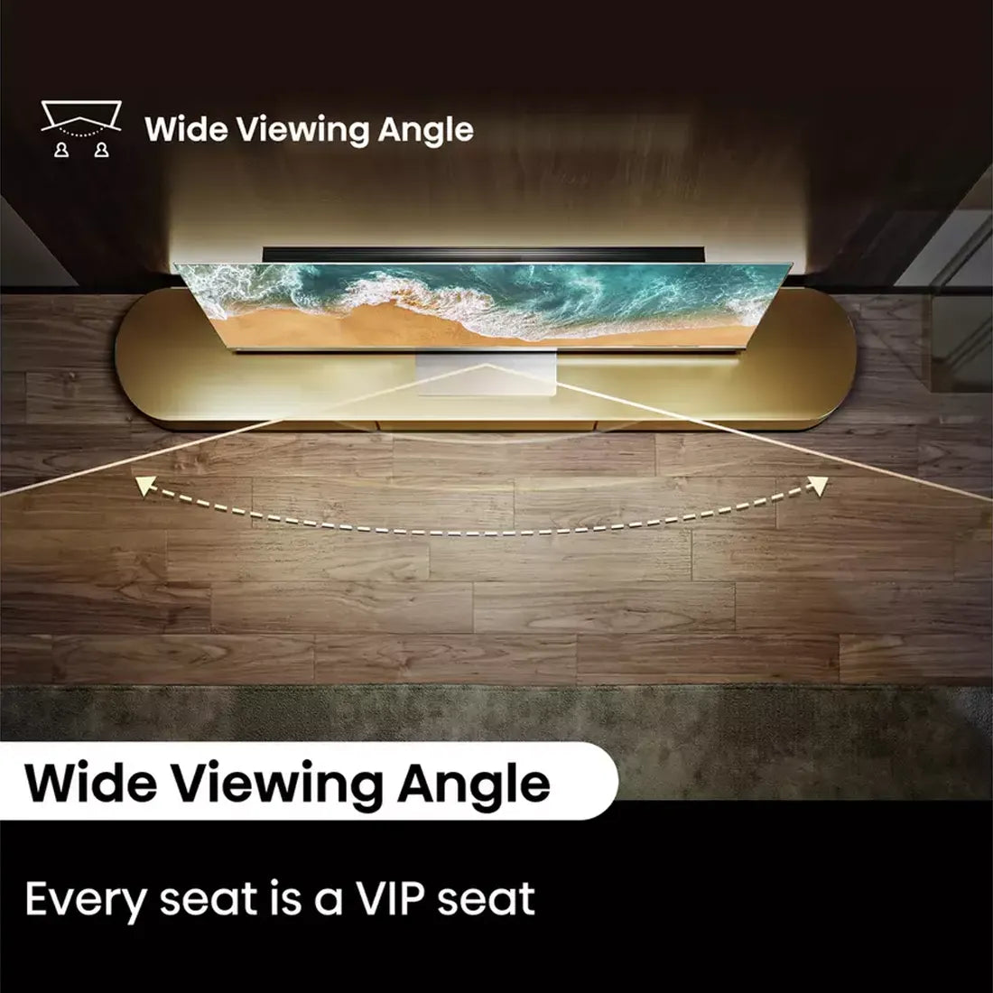Wide viewing angle display performance on Hisense 40 inch E5 QLED Smart TV