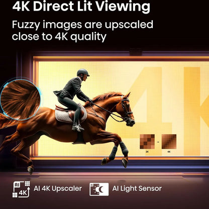 4K upscaling and picture clarity feature demonstration on Hisense E7Q Smart TV