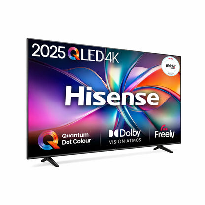 Angled design view of Hisense 43 inch E7Q QLED Smart TV