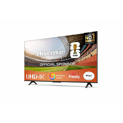 Hisense UHD 4K TV with FIFA branding on a white background
