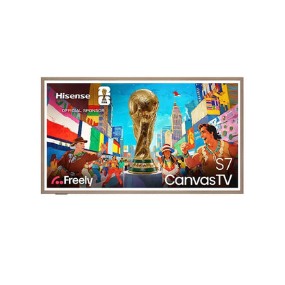 Hisense 55" Canvas S7NQ QLED 4K Smart TV 55S7NQTUK with Art Mode display and Freely built-in