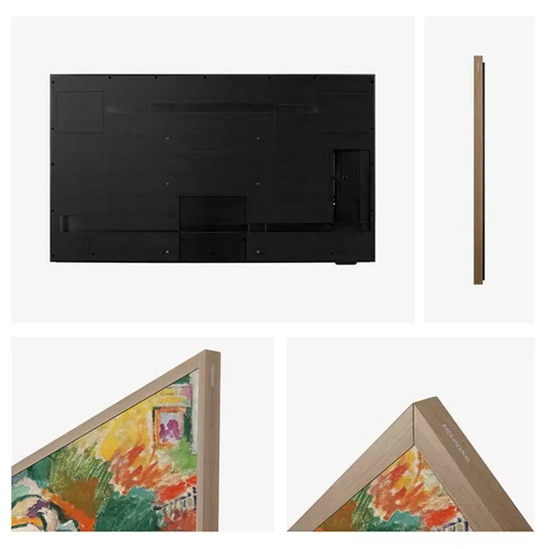 Rear and side profile of Hisense 55" Canvas S7NQ ultra-slim design