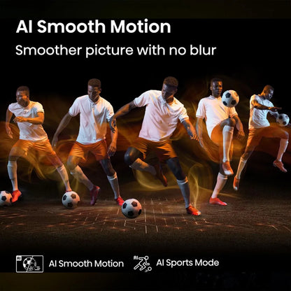 AI Smooth Motion technology reducing blur on Hisense 65 inch E6Q Smart TV