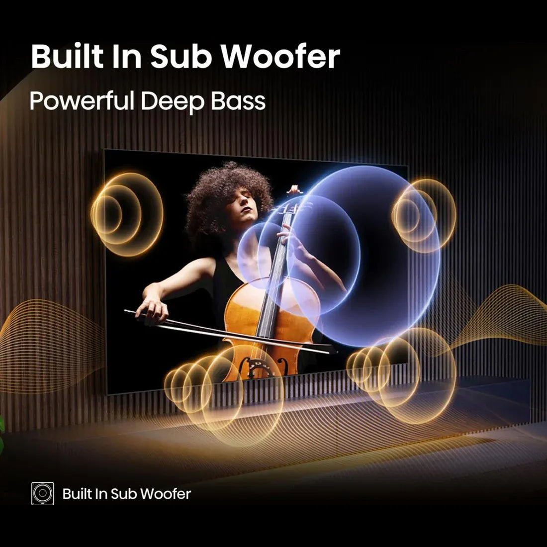 Built-in subwoofer and Dolby Atmos audio on Hisense U7Q Smart TV