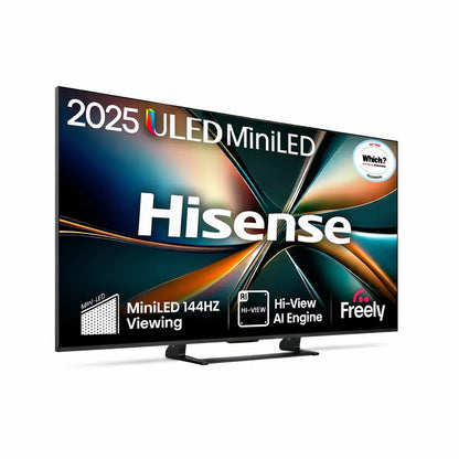 Hisense U7Q 75 inch Mini-LED Smart TV angled design