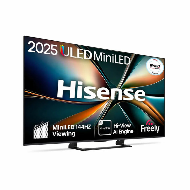 Hisense U7Q 75 inch Mini-LED Smart TV angled design